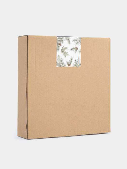 Блюдо, 19 см, керамика, зеленое, Шишки на еловой ветке, Fir branch ANNA LAFARG ANLAF-DDC-310124-19