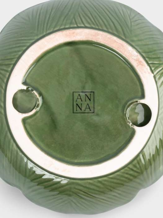 Блюдо, 19 см, керамика, зеленое, Шишки на еловой ветке, Fir branch ANNA LAFARG ANLAF-DDC-310124-19