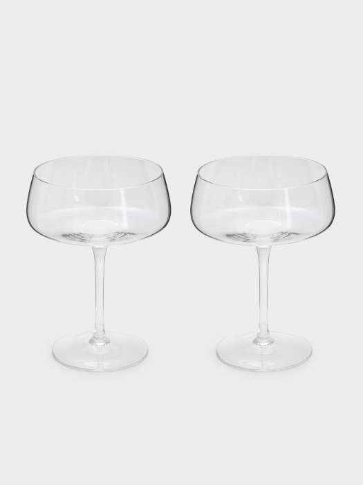 Бокал-креманка для шампанского, 450 мл, 2 шт, стекло, Melody ANNA LAFARG ANLAF-JZAZ004G