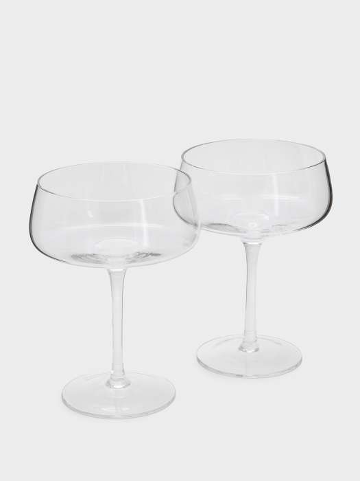 Бокал-креманка для шампанского, 450 мл, 2 шт, стекло, Melody ANNA LAFARG ANLAF-JZAZ004G