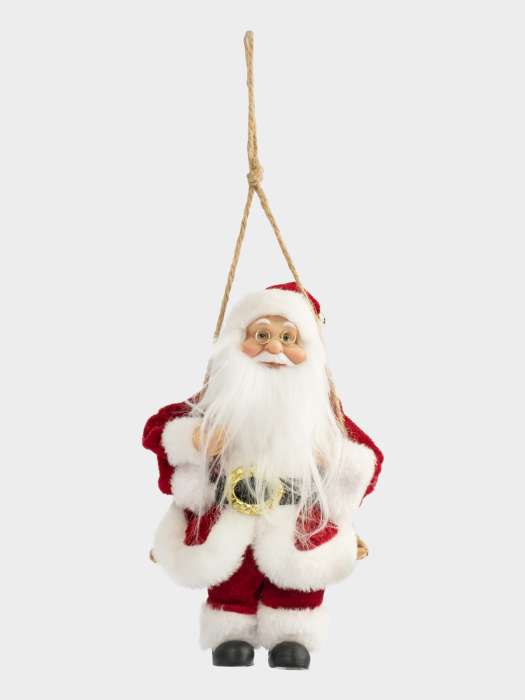 Изделие декоративное, 23 см, подвесное, полиэстер, Санта на качелях, New year ANNA LAFARG ANLAF-TM-KH2404