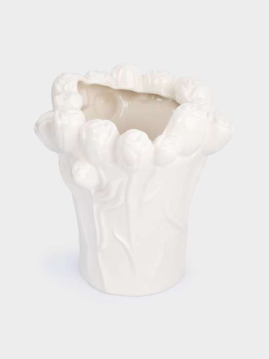 Ваза для цветов, 25 см, керамика, молочная, Тюльпаны, Tulip ANNA LAFARG ANLAF-FDW-130525-3