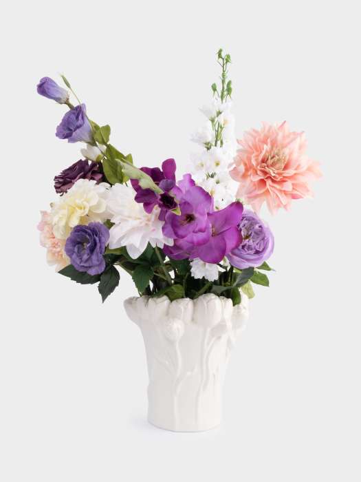 Ваза для цветов, 25 см, керамика, молочная, Тюльпаны, Tulip ANNA LAFARG ANLAF-FDW-130525-3