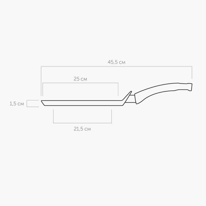 Сковорода блинная с антипригарным покрытием, 25 см, NADOBA AMALIA 798531