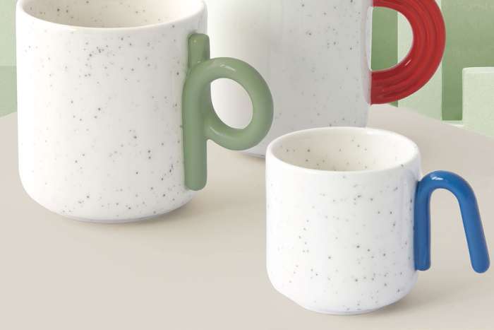 Набор кружек Creative, бело-зелёный, жёлтый, оранжевый, фиолетовый, красный, синий, 0,1 л, 6 шт EASY LIFE EL-R1742_CRWC