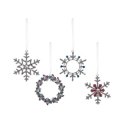 Набор елочных украшений christmas diamonds из коллекции new year essential, 4 шт. Tkano TK25-NY_DEC0006