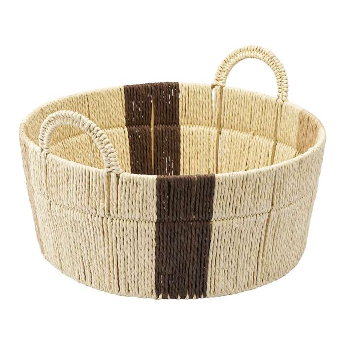 Корзина плетеная круглая bodhran chocolate из коллекции ethnic, размер m Tkano TK24-ST_BA0020