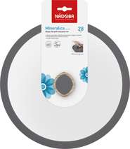 Стеклянная крышка с силиконовым ободом, 26 см, MINERALICA (Минералика)