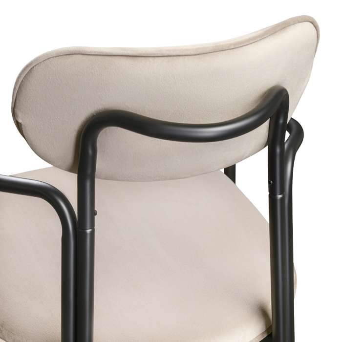 Стул ror, round, велюр, черный/бежевый LATITUDE RORCHRBKVLRBG