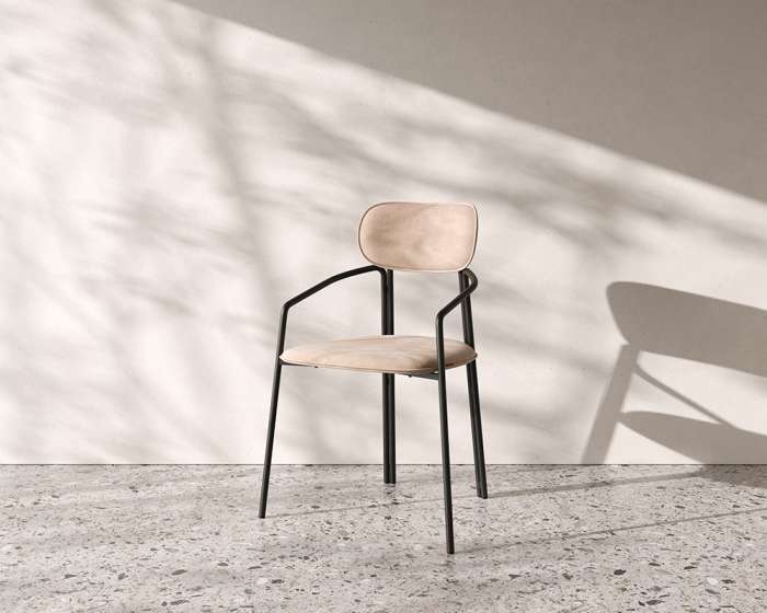 Стул ror, round, велюр, черный/бежевый LATITUDE RORCHRBKVLRBG