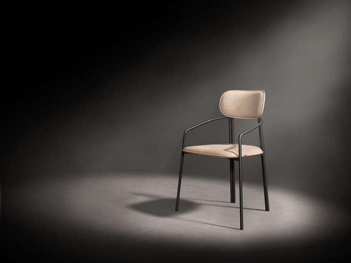 Стул ror, round, велюр, черный/бежевый LATITUDE RORCHRBKVLRBG