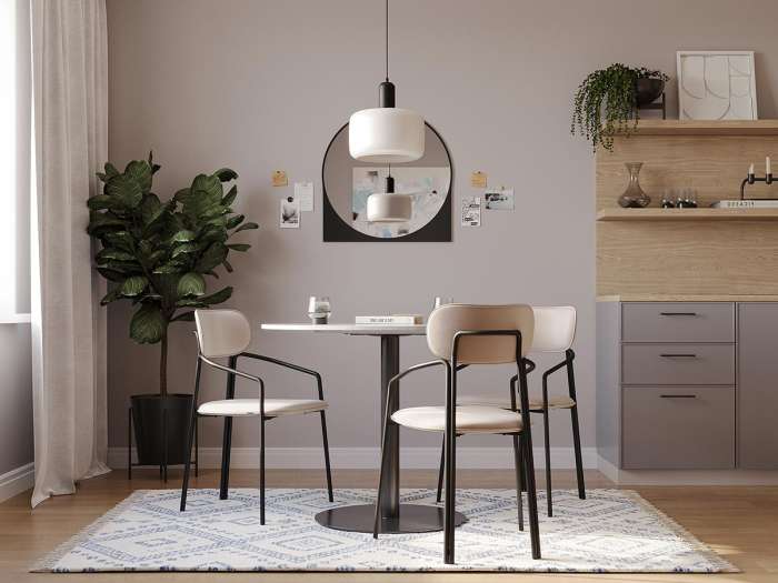 Стул ror, round, велюр, черный/бежевый LATITUDE RORCHRBKVLRBG