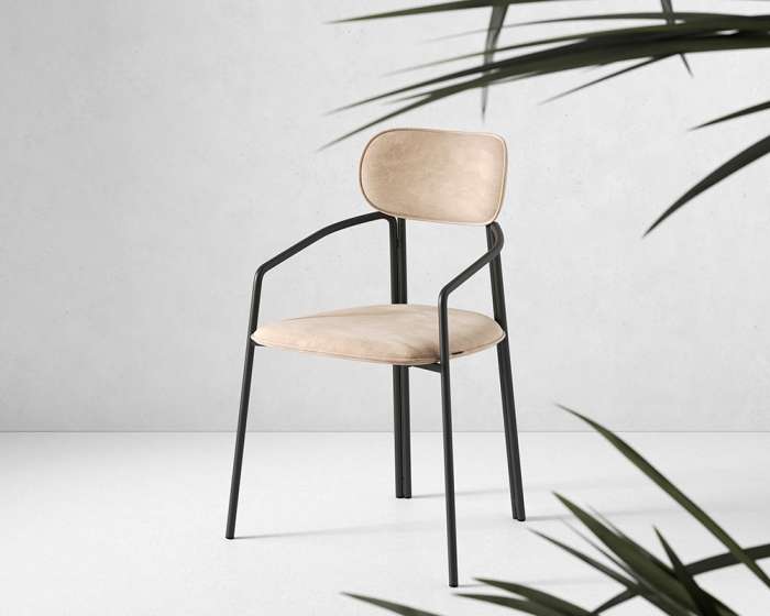 Стул ror, round, велюр, черный/бежевый LATITUDE RORCHRBKVLRBG