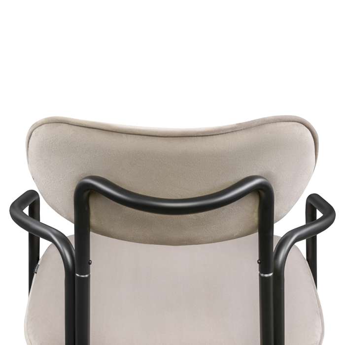 Стул ror, round, велюр, черный/бежевый LATITUDE RORCHRBKVLRBG