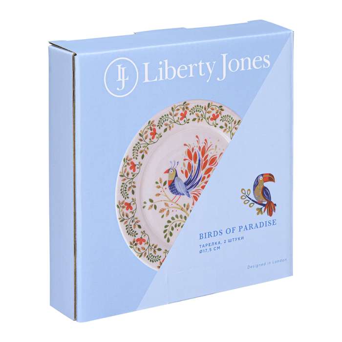 Набор тарелок love birds из коллекции birds of paradise в подарочной упаковке, D18 см, 2 шт. Liberty Jones LJ0000295