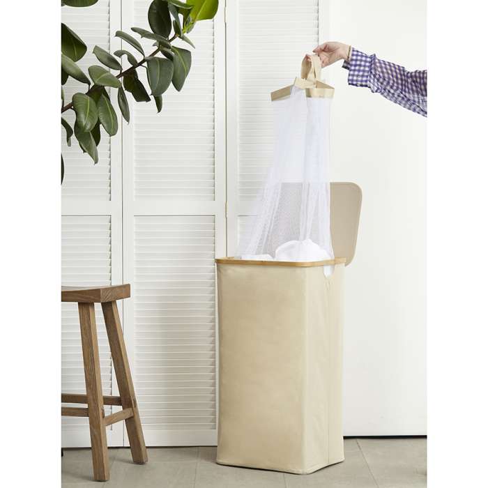 Корзина для белья neat tall, 41х35х74 см, молочная Smart Solutions SS0000148