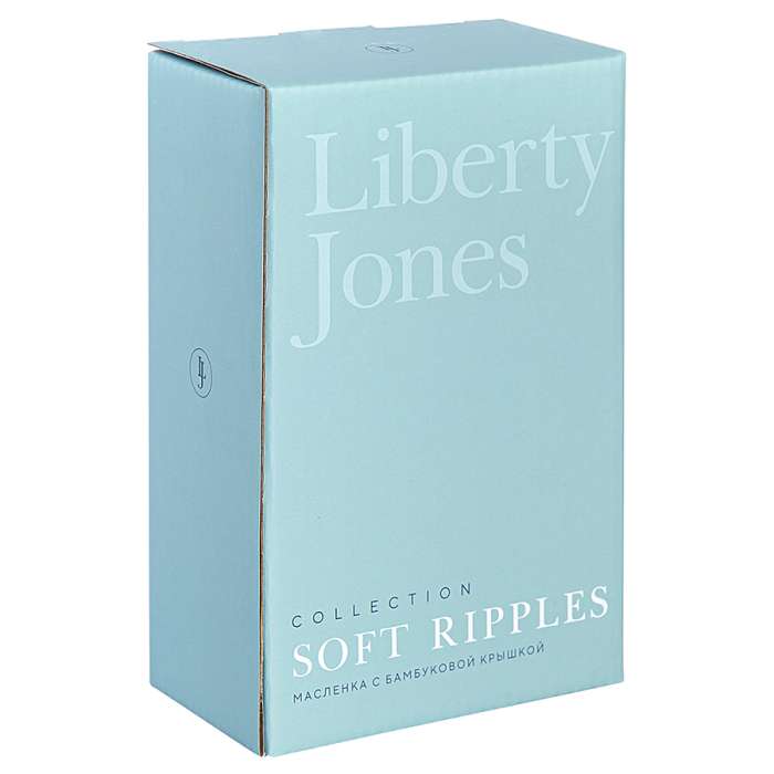 Масленка с крышкой из каучукового дерева soft ripples, dual glazing Liberty Jones LJ000020