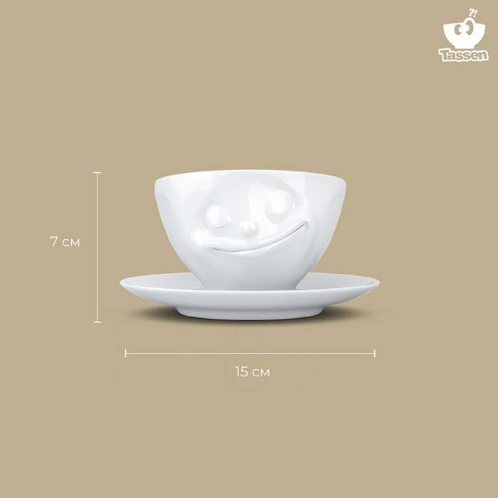 Чайная пара happy, 200 мл, белая Tassen T01.43.01