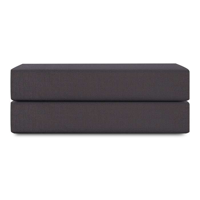 Простыня на резинке из премиального сатина темно-серого цвета из коллекции essential, 160х200х30 см Tkano TK24-FS0041