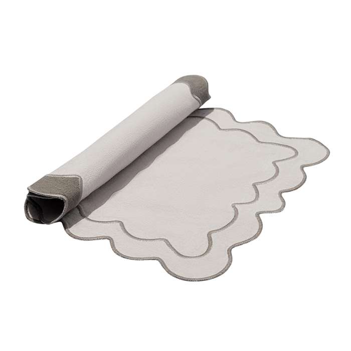 Салфетка под приборы с контрастным кантом серого цвета из коллекции trendy ruffles, 35х45 см Tkano TK25-PM0007