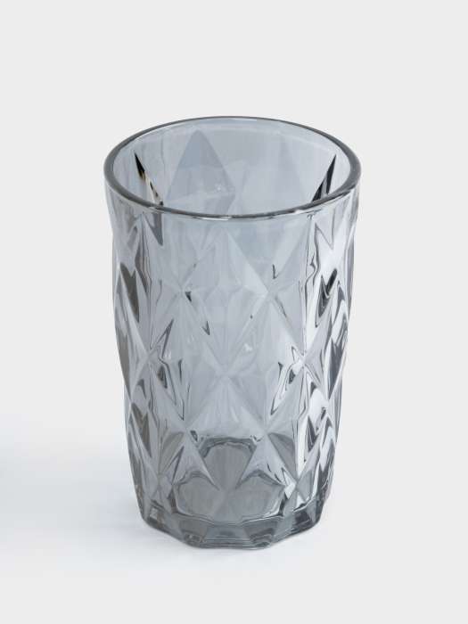 Стакан, 12 см, 340 мл, стекло, серый, Diamond color ANNA LAFARG ANLAF-TU53042-1