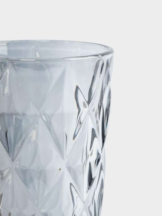 Стакан, 12 см, 340 мл, стекло, серый, Diamond color ANNA LAFARG ANLAF-TU53042-1