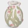 Ваза для цветов, 19 см, керамика, молочная, Розовые тюльпаны, Tulip ANNA LAFARG ANLAF-FDW-130525-4