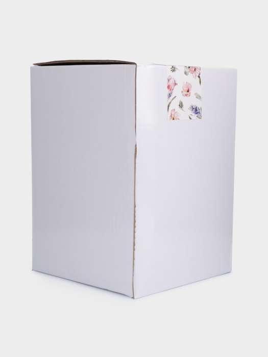 Ваза для цветов, 19 см, керамика, молочная, Розовые тюльпаны, Tulip ANNA LAFARG ANLAF-FDW-130525-4