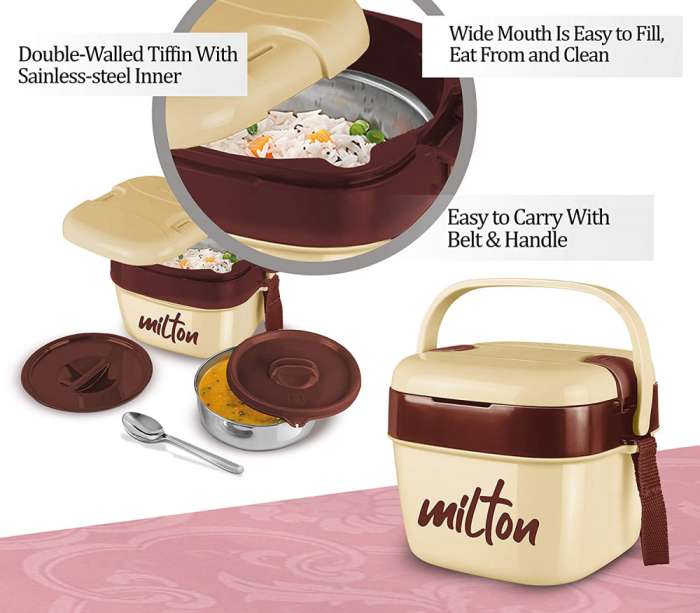 Термо ланч-бокс Cubic Small, 0,8 л, Beige MILTON ML31708-BG