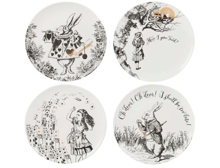 Набор из 4 десертных тарелок Алиса в Стране чудес V&A KITCHEN CRAFT 5200020