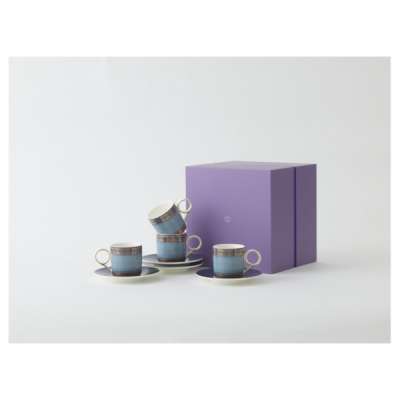 Набор чашек кофейных с блюдцами Decor de table Стайл 100 мл, 4 шт, фарфор