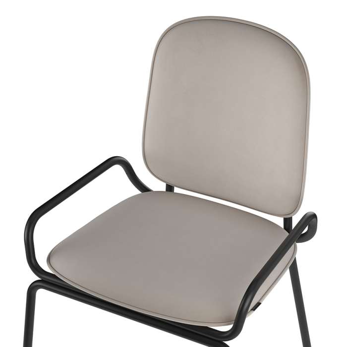 Стул ror, 2 frame, велюр, черный/бежевый LATITUDE RORCH2FRBKVLRBG