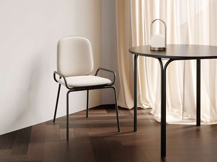 Стул ror, 2 frame, велюр, черный/бежевый LATITUDE RORCH2FRBKVLRBG