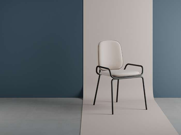 Стул ror, 2 frame, велюр, черный/бежевый LATITUDE RORCH2FRBKVLRBG