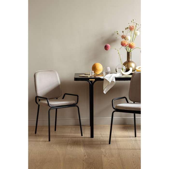 Стул ror, 2 frame, велюр, черный/бежевый LATITUDE RORCH2FRBKVLRBG