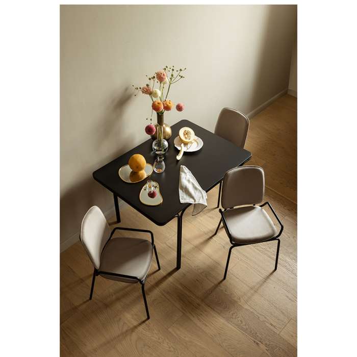 Стул ror, 2 frame, велюр, черный/бежевый LATITUDE RORCH2FRBKVLRBG