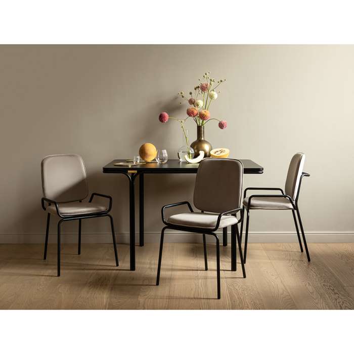 Стул ror, 2 frame, велюр, черный/бежевый LATITUDE RORCH2FRBKVLRBG