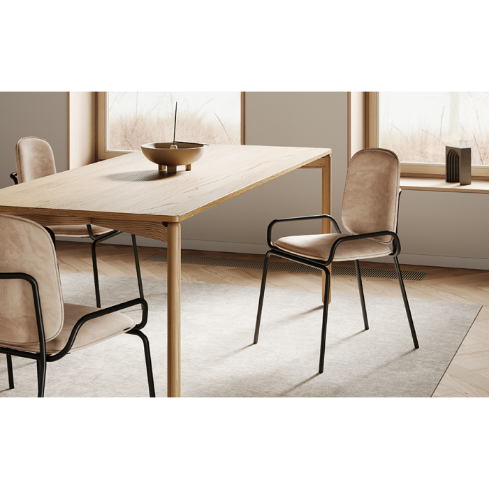 Стул ror, 2 frame, велюр, черный/бежевый LATITUDE RORCH2FRBKVLRBG