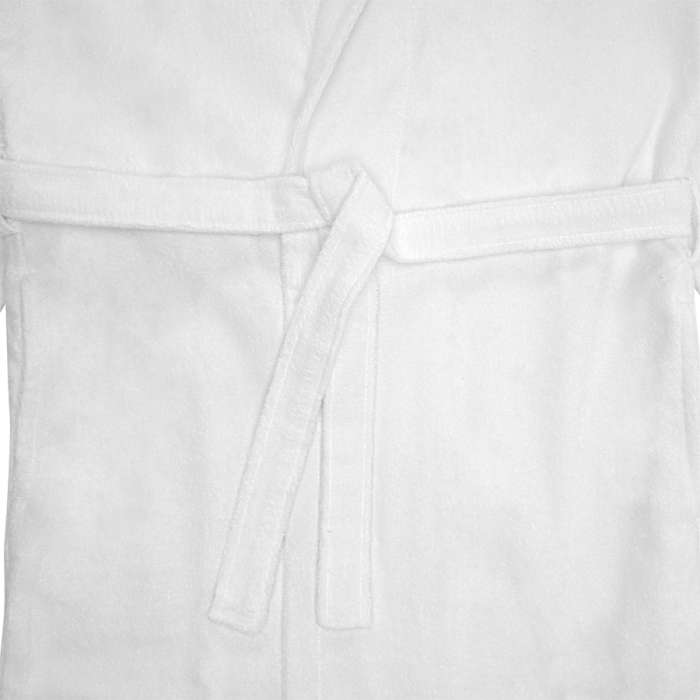 Халат махровый из чесаного хлопка белого цвета из коллекции essential, размер l Tkano TK23-BR0011