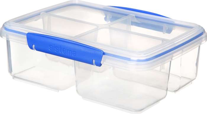 Контейнер прямоугольный четырехсекционный 1,74л SISTEMA KLIP IT 1740