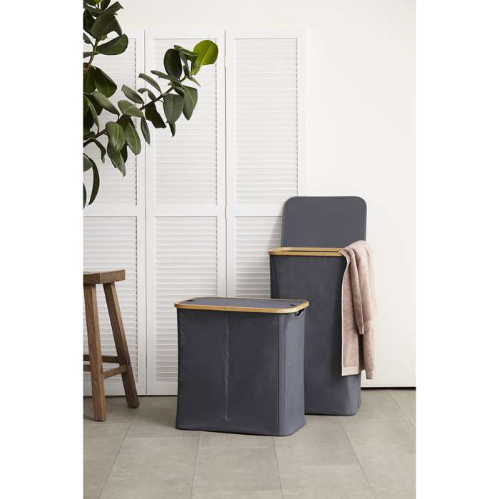 Корзина для белья neat tall, 41х35х74 см, серая Smart Solutions SS0000149