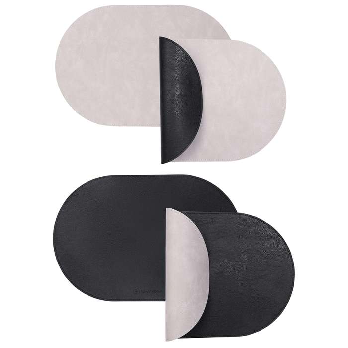 Набор из 4-х двухсторонних сервировочных салфеток pool, 30х45 см, черный/светло-серый Liberty Jones LJ0000425