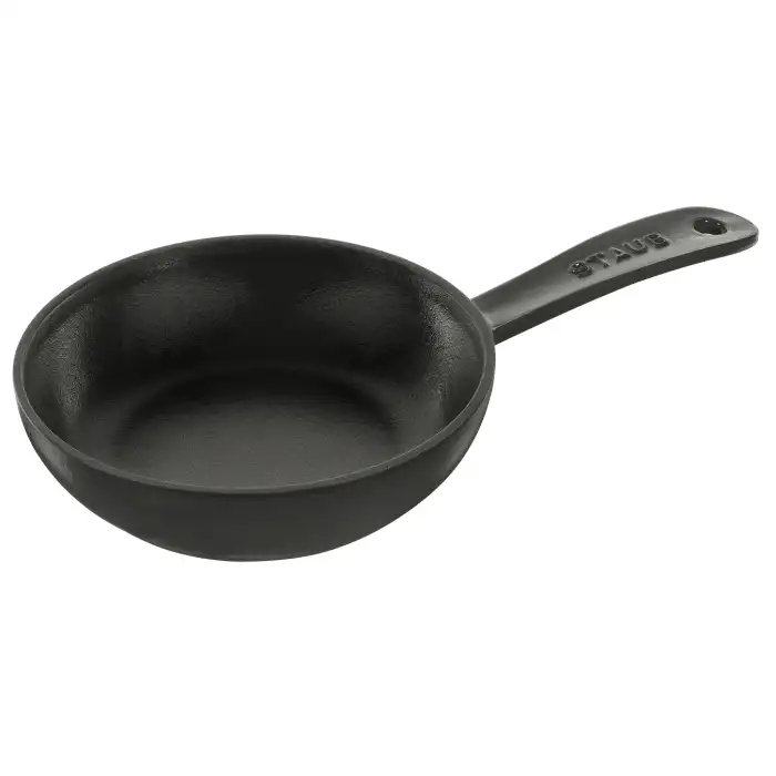 Сковорода круглая, 16 см, с чугунной ручкой, черная STAUB 1221623