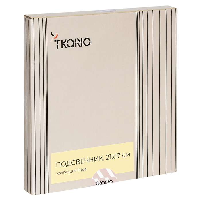 Подсвечник треугольный с титановым покрытием из коллекции Edge, 21х17 см TKANO TK22-DEC-CNH0002