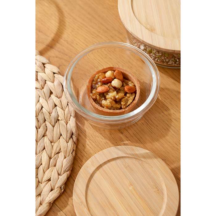 Контейнер для запекания и хранения eco store с крышкой из бамбука, 400 мл Smart Solutions LBA400RD
