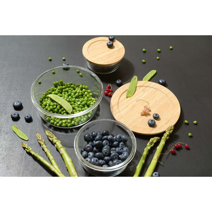 Контейнер для запекания и хранения eco store с крышкой из бамбука, 400 мл Smart Solutions LBA400RD