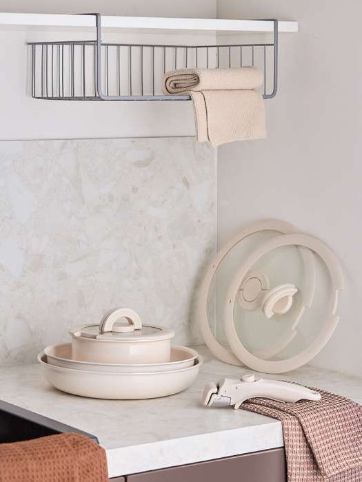 Набор посуды для приготовления со съемной ручкой smart ceramic, 7 предметов, цвета топленого молока Smart Solutions SS0000323