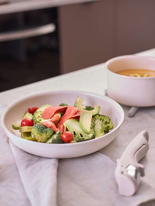 Набор посуды для приготовления со съемной ручкой smart ceramic, 7 предметов, цвета топленого молока Smart Solutions SS0000323