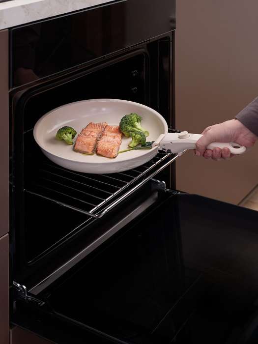 Набор посуды для приготовления со съемной ручкой smart ceramic, 7 предметов, цвета топленого молока Smart Solutions SS0000323