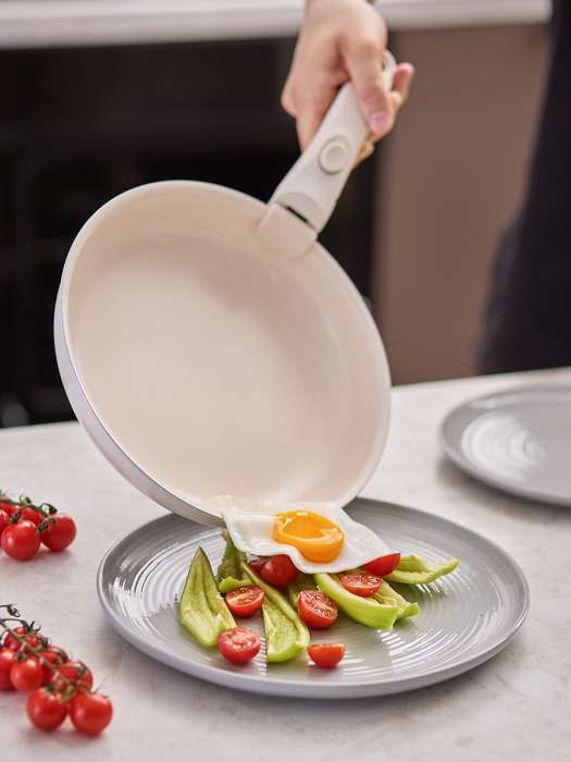 Набор посуды для приготовления со съемной ручкой smart ceramic, 7 предметов, цвета топленого молока Smart Solutions SS0000323